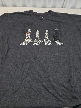 Star Wars-Beatles Abbey Road Themed T Shirt Dark Gray Men's Size XL